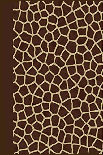 Brown and cream notebook journal in an animal print giraffe design.