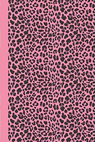 Pink animal print journal in a leopard design.
