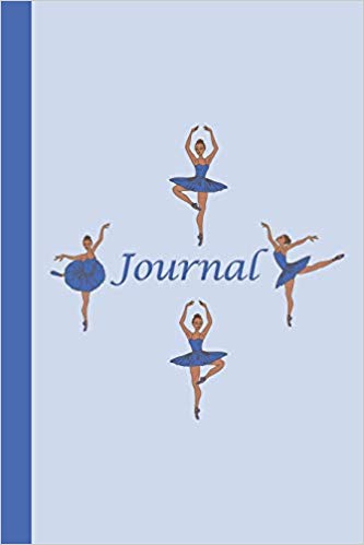 Blue journal with ballerinas.