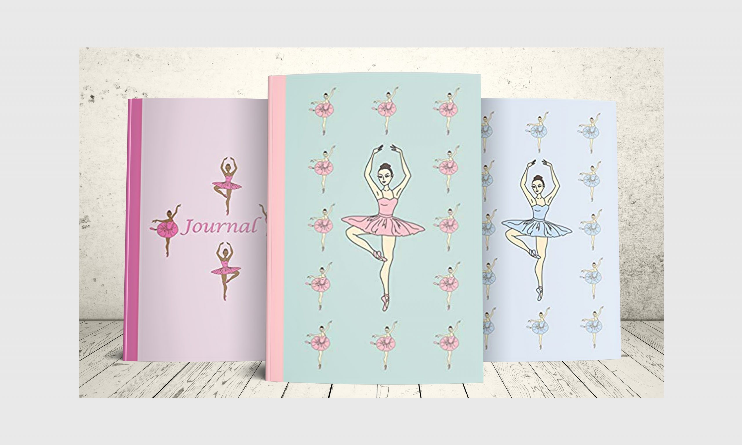 Three ballerina journals.