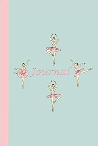 Pink and green journal with ballerinas.