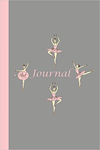 Pink and Grey journal with ballerinas.