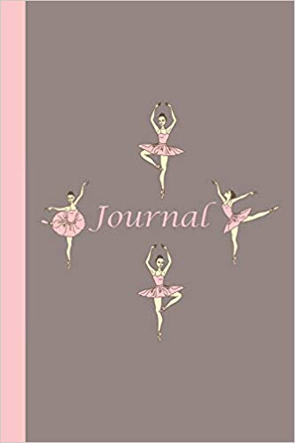 Pink and Tan journal with ballerinas.