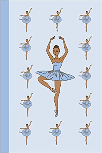 Blue journal with ballerinas.