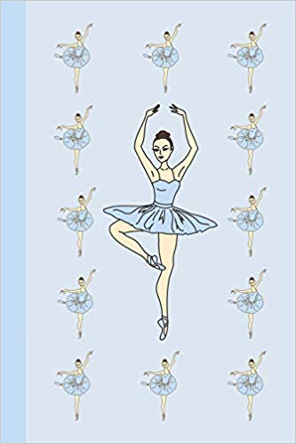 Blue journal with ballerinas.