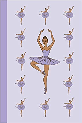 Purple journal with ballerinas.