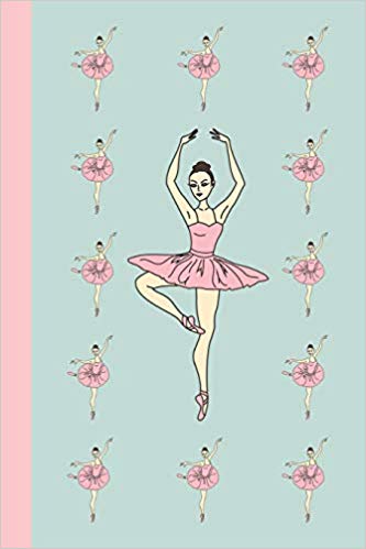 Pink and green journal with ballerinas.