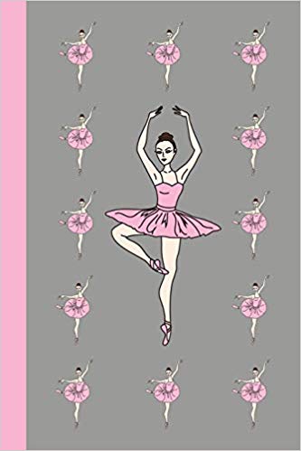 Pink and grey journal with ballerinas.