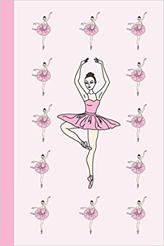 Pink journal with ballerinas.