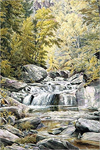 Journal cover with image of a beautiful rocky waterfall scene