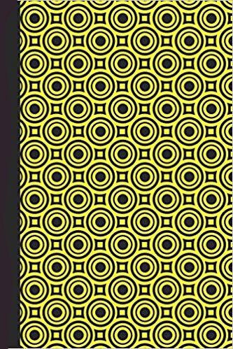 Yellow and black journal with geometric design.