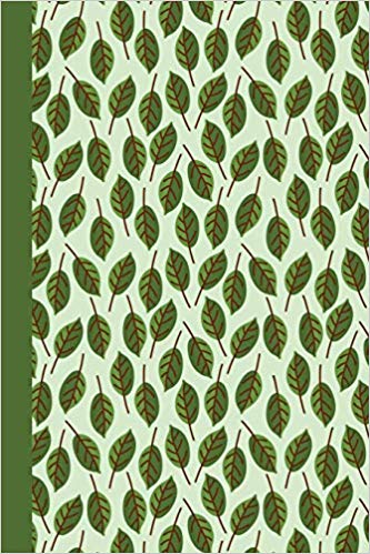Journal cover with green leaves.