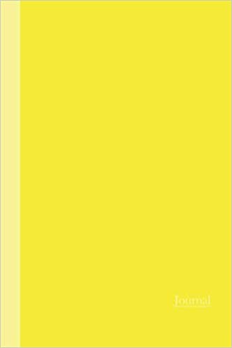 Bright yellow notebook with the word journal on it. Cover text is in a lighter shade of yellow.