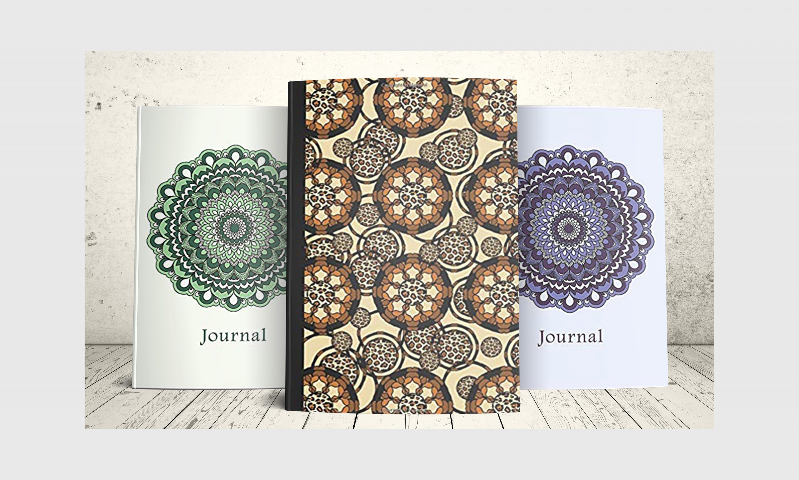 Three mandala journals