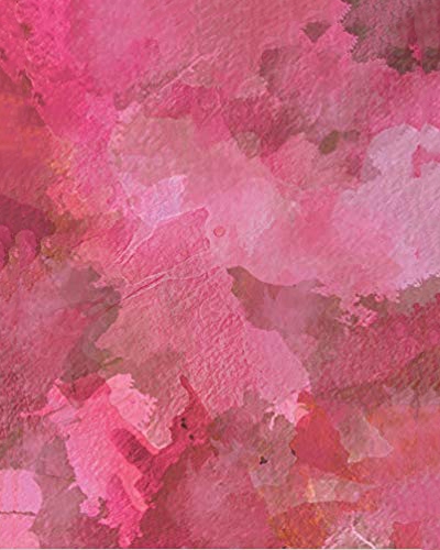 Journal with pink watercolor abstract design on the cover.