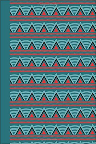 Journal with Tribal Pattern design in blue and red on the cover.