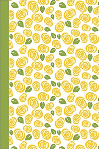Journal cover with yellow roses and green leaves.