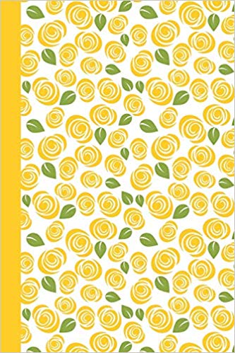 Journal cover with yellow roses and green leaves.